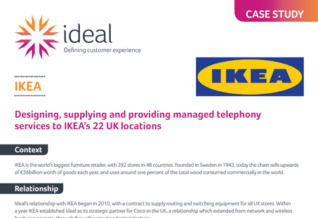 Screenshot of a case study I created for Ideal, showcasing their relationship with IKEA